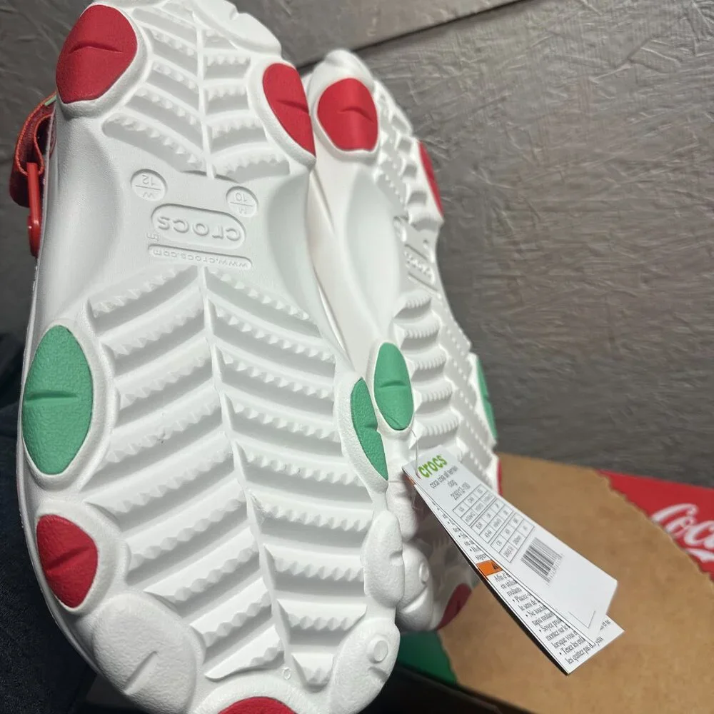 New Crocs Coca Cola Coke All-TerraIn Clog Men’s Size 10 Red / White 209312-100